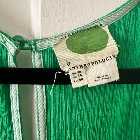 🌟HP🌟Anthropologie Green Crepe Jumpsuit sz 16 - Picture 2 of 4